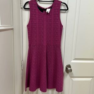 Deep pink fit and flare dress
